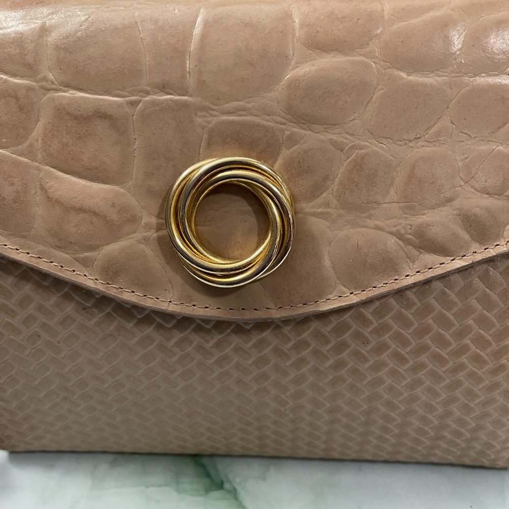 IMAX Genuine Leather Top Handle Bag Gold Hardware Made in Korea Rare Find - Picture 4 of 16